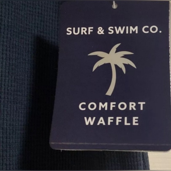 NWT SURF & SWIM CO. NAVY BLUE MENS WAFFLE JOGGERS SZ LARGE - Picture 9 of 10